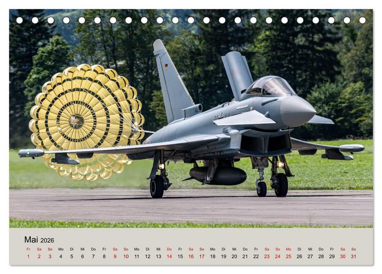 Produktbild: Kampfjet Eurofighter Typhoon (Tischkalender 2026 DIN A5 quer), CALVENDO Monatskalender