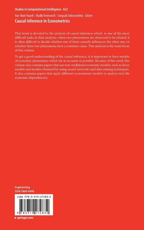 Produktbild: Causal Inference in Econometrics