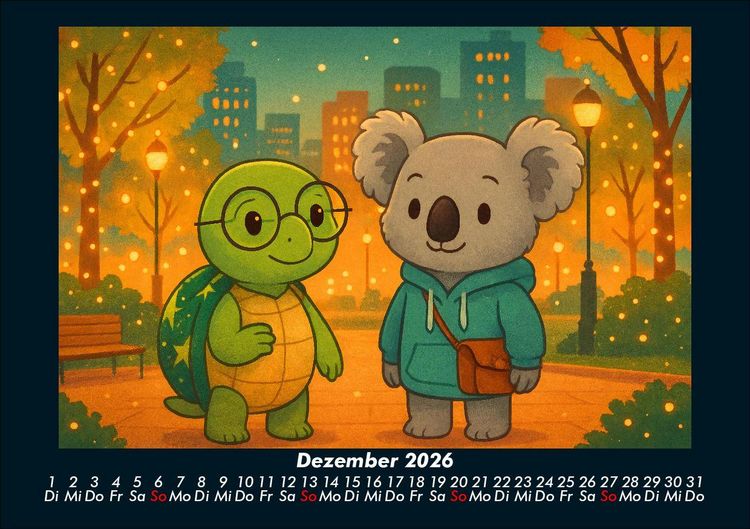 Produktbild: Taz & Kiki - Eine Reise durch die Zeit 2026 Fotokalender DIN A5