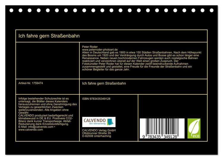 Produktbild: Ich fahre gern Stra&szlig;enbahn (Tischkalender 2025 DIN A5 quer), CALVENDO Monatskalender