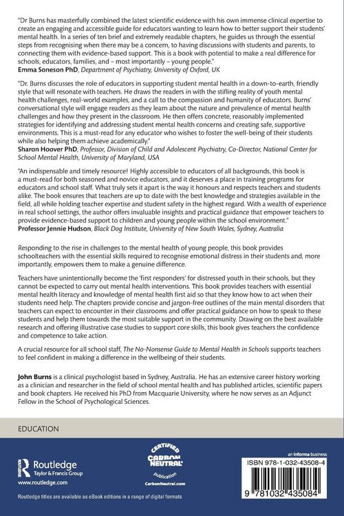 Produktbild: The No-Nonsense Guide to Mental Health in Schools