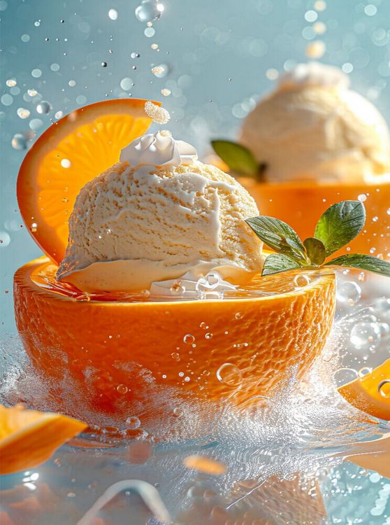 Produktbild: CALVENDO Puzzle Maracuja-Eis in einer Orangenschale und Minzebl&auml;ttchen | 2000 Teile Lege-Gr&ouml;&szlig;e 90x67cm Foto-Puzzle f&uuml;r gl&uuml;ckliche Stunden