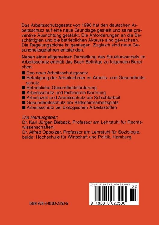 Produktbild: Strukturwandel des Arbeitsschutzes
