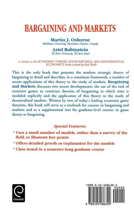Produktbild: Bargaining and Markets