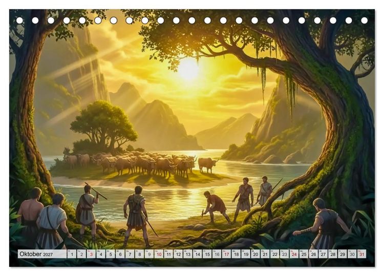 Produktbild: Odysseus Reise &ndash; Gefahren, Verlockungen, Schicksal (Tischkalender 2027 DIN A5 quer), CALVENDO Monatskalender