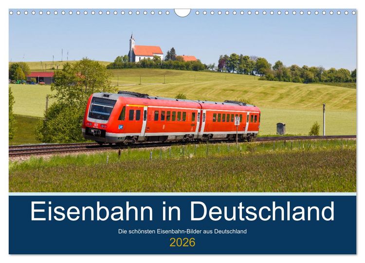 Produktbild: Eisenbahn in Deutschland (Wandkalender 2026 DIN A3 quer), CALVENDO Monatskalender