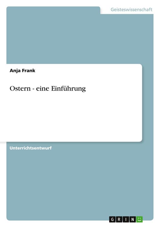 Produktbild: Ostern - eine Einf&uuml;hrung