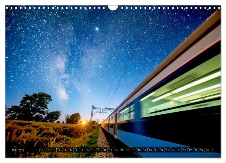 Produktbild: Z&uuml;ge in Bewegung (Wandkalender 2026 DIN A3 quer), CALVENDO Monatskalender
