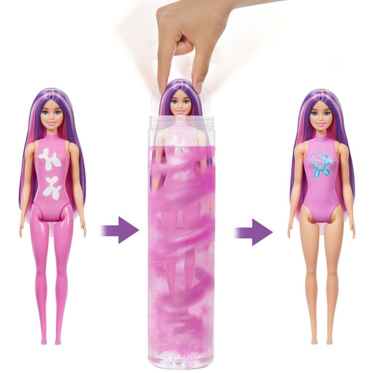 Produktbild: Barbie Color Reveal Ballontier-Reihe Puppe und Accessoires mit 6 &Uuml;berraschungen (Stile k&ouml;nnen abweichen)