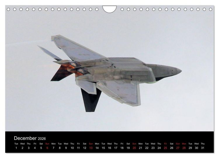 Produktbild: Lockheed Martin F-22A Raptor (Wall Calendar 2026 DIN A4 landscape), CALVENDO 12 Month Wall Calendar
