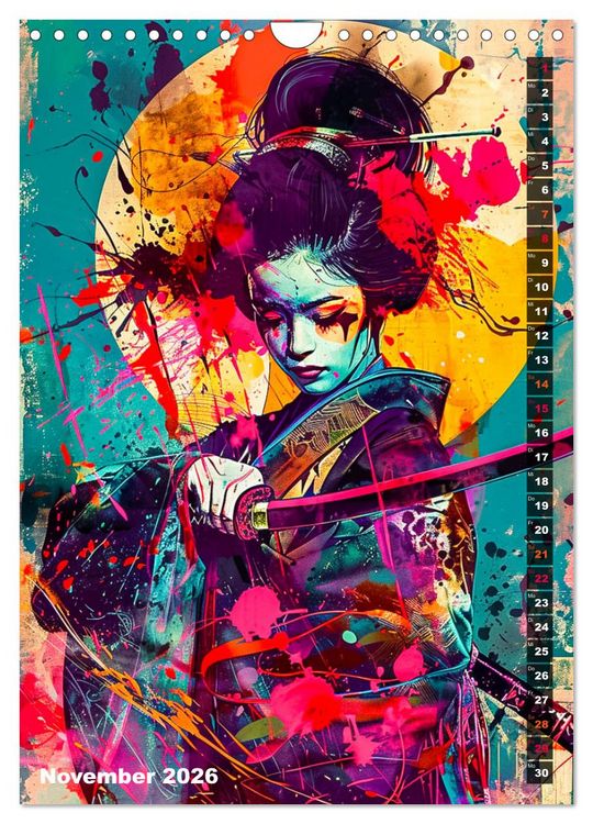 Produktbild: Samurai - Onna Bugeisha (Wandkalender 2026 DIN A4 hoch), CALVENDO Monatskalender