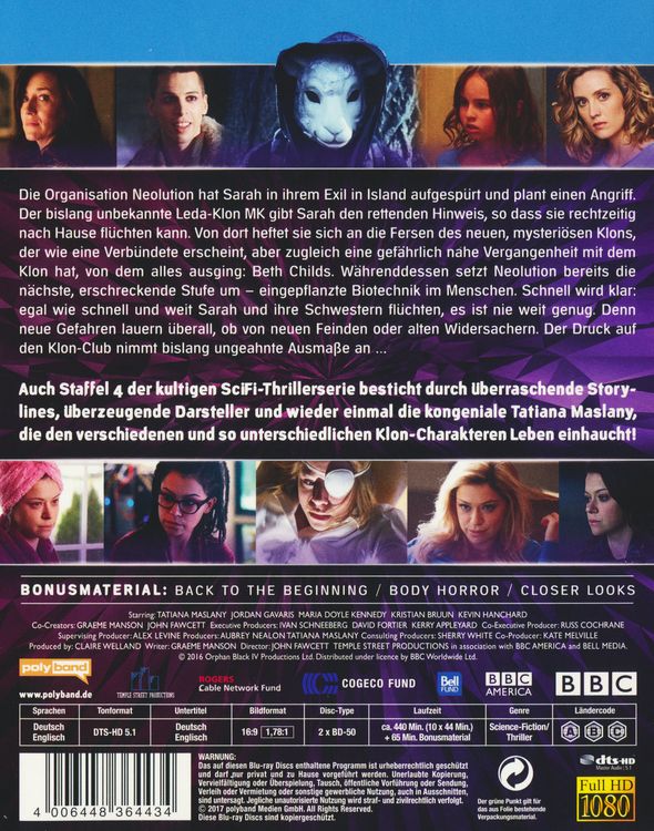Produktbild: Orphan Black - Staffel 4