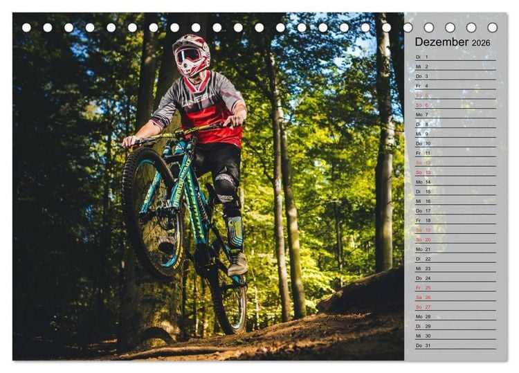 Produktbild: Mountainbike Action (Tischkalender 2026 DIN A5 quer), CALVENDO Monatskalender