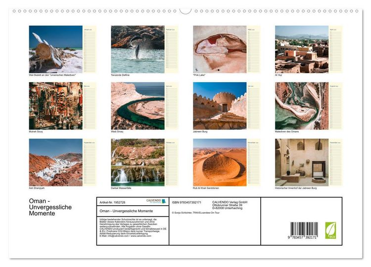 Produktbild: Oman - Unvergessliche Momente (hochwertiger Premium Wandkalender 2026 DIN A2 quer), Kunstdruck in Hochglanz