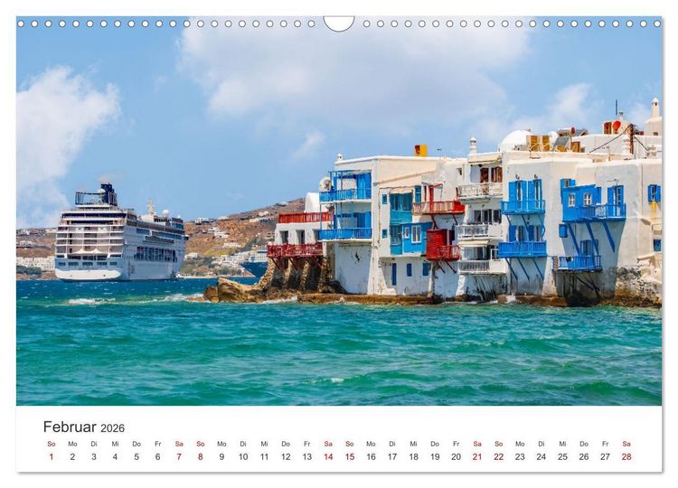 Produktbild: Stadt Mykonos - Impressionen (Wandkalender 2026 DIN A3 quer), CALVENDO Monatskalender