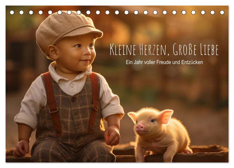 Produktbild: Kleine Herzen, Gro&szlig;e Liebe: Ein Jahr voller Freude und Entz&uuml;cken (Tischkalender 2026 DIN A5 quer), CALVENDO Monatskalender