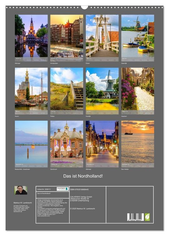 Produktbild: Das ist Nordholland! (Wandkalender 2026 DIN A2 hoch), CALVENDO Monatskalender