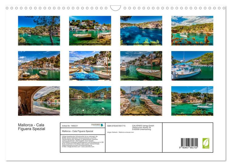 Produktbild: Mallorca - Cala Figuera Spezial (Wandkalender 2026 DIN A3 quer), CALVENDO Monatskalender