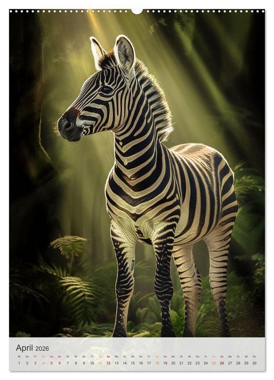 Produktbild: Wilde Tierkinder (hochwertiger Premium Wandkalender 2026 DIN A2 hoch), Kunstdruck in Hochglanz