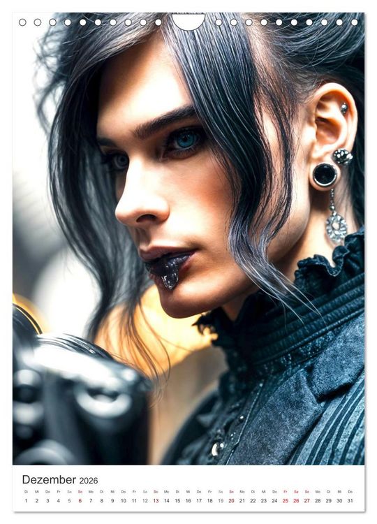 Produktbild: Schatten und Stil - KI M&auml;nner im Gothic Stil (Wandkalender 2026 DIN A4 hoch), CALVENDO Monatskalender