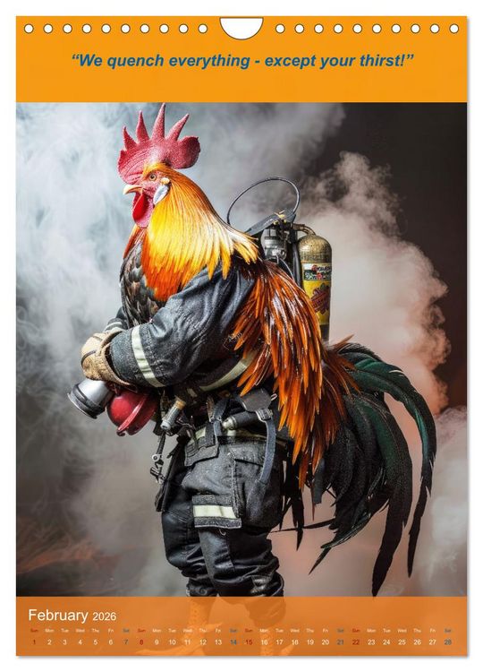 Produktbild: The beastly funny firefighters (Wall Calendar 2026 DIN A4 portrait), CALVENDO 12 Month Wall Calendar