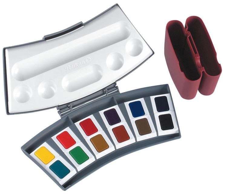 Produktbild: Pelikan Malkasten Aquarell, 12 Farben
