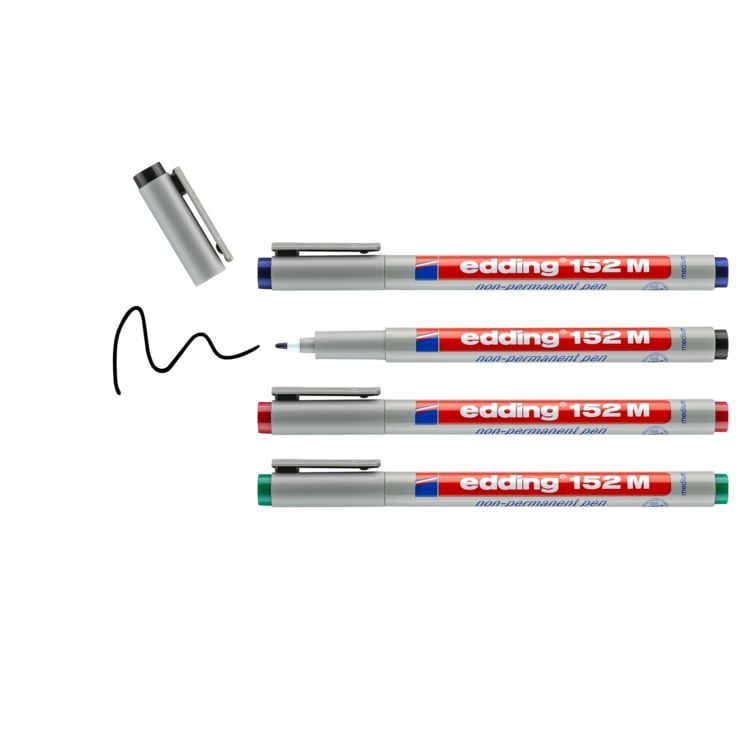 Produktbild: Edding Folienschreiber Non-permanent Pen 152 M, 4er Set