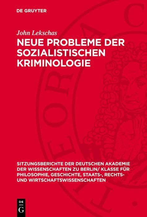 Produktbild: Neue Probleme der sozialistischen Kriminologie