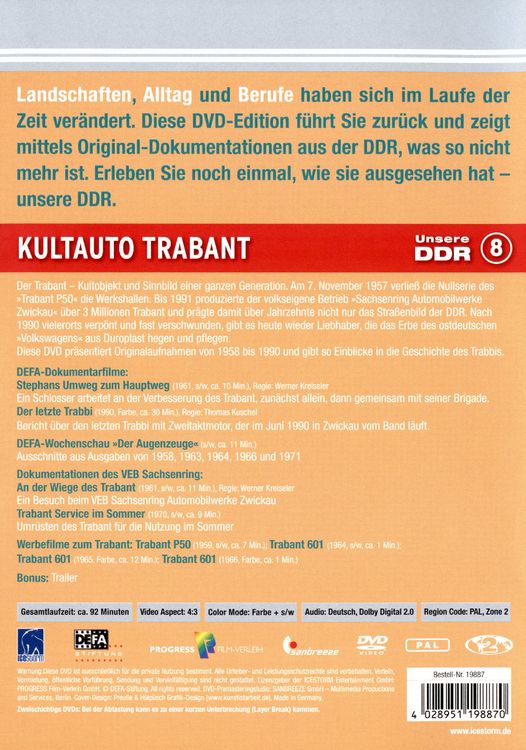 Produktbild: Unsere DDR 8 - Kultauto Trabant