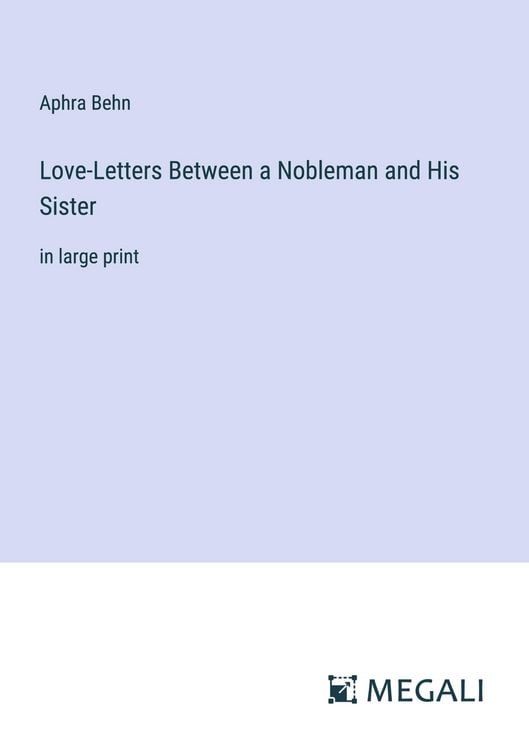 Produktbild: Love-Letters Between a Nobleman and His Sister