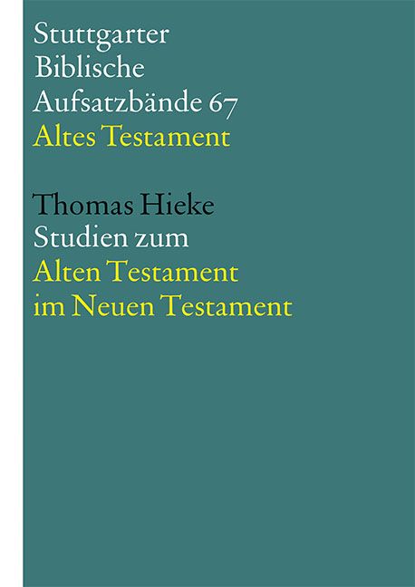 Produktbild: Studien zum Alten Testament im Neuen Testament