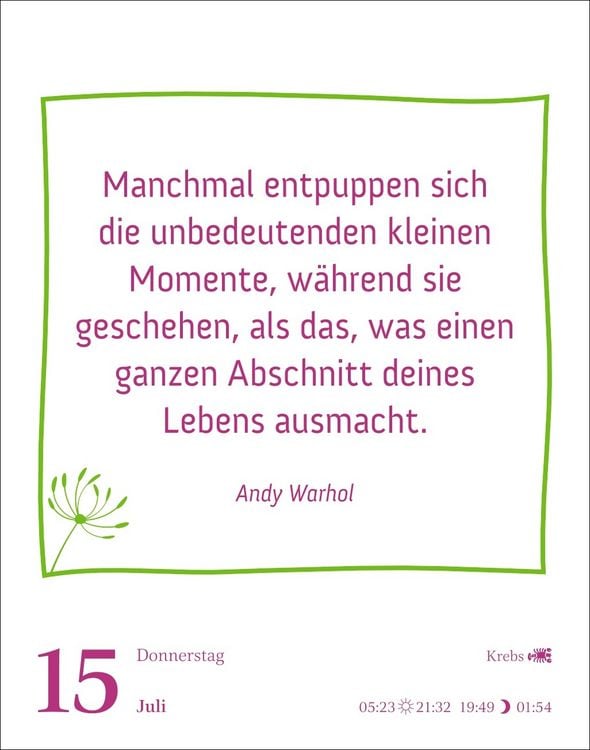 Produktbild: Heute ist dein Tag! Tagesabrei&szlig;kalender 2027 - 313 positive Zitate f&uuml;r 2027