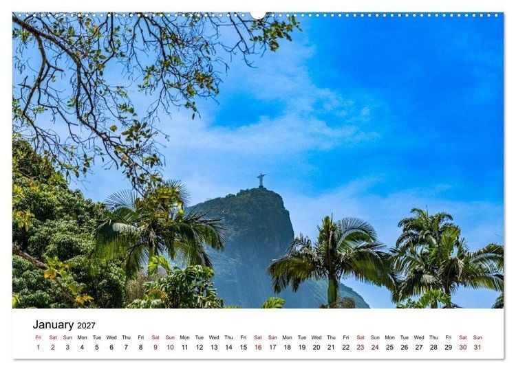 Produktbild: RIO DE JANEIRO Contrasts. Colors. Light. (Wall Calendar 2027 DIN A2 landscape), CALVENDO 12 Month Wall Calendar