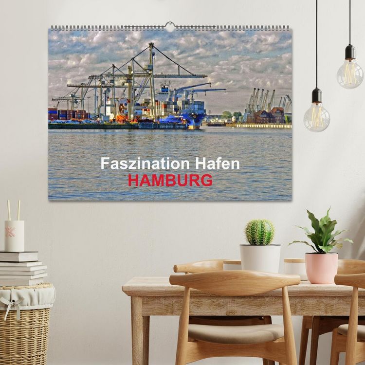 Produktbild: Faszination Hafen - Hamburg (Wandkalender 2026 DIN A2 quer), CALVENDO Monatskalender