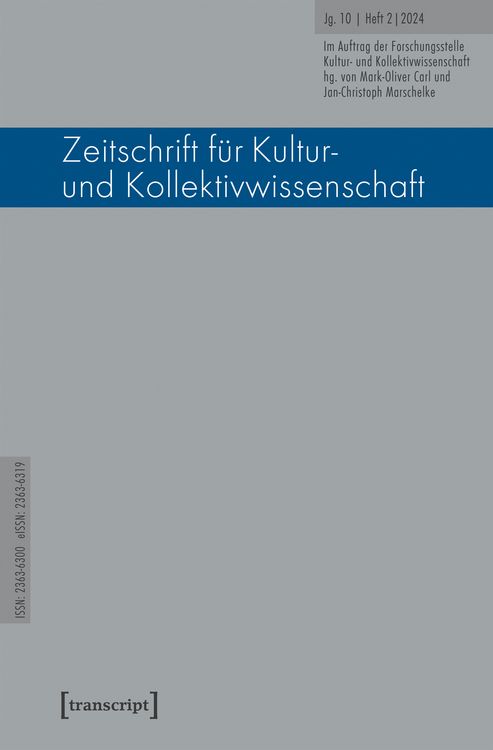 Produktbild: Zeitschrift f&uuml;r Kultur- und Kollektivwissenschaft