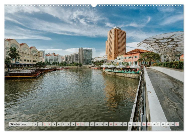 Produktbild: Singapur entdecken (hochwertiger Premium Wandkalender 2026 DIN A2 quer), Kunstdruck in Hochglanz