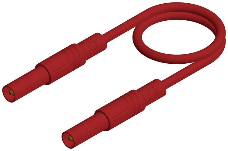 Produktbild: Hirschmann Test & Measurement MLS GG 50/2,5 rt Sicherheits-Messleitung Lamellenstecker 4 mm Lamellenstecker 4 mm 0.50 m Rot 1 St.