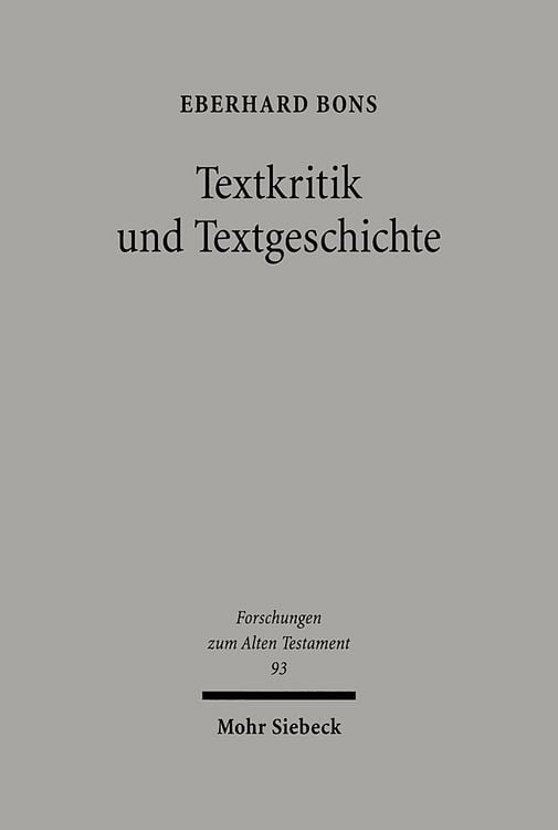 Produktbild: Textkritik und Textgeschichte