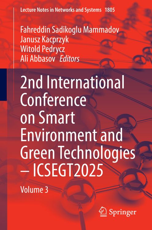 Produktbild: 2nd International Conference on Smart Environment and Green Technologies &ndash; ICSEGT2025