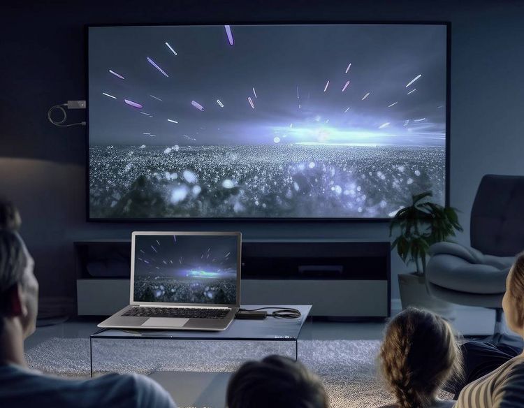 Produktbild: Renkforce RF-HDMID-500 HDMI-Funk&uuml;bertragung (Set) 30 m 5.8 GHz 3840 x 2160 Pixel Sichere Funk&uuml;bertragung