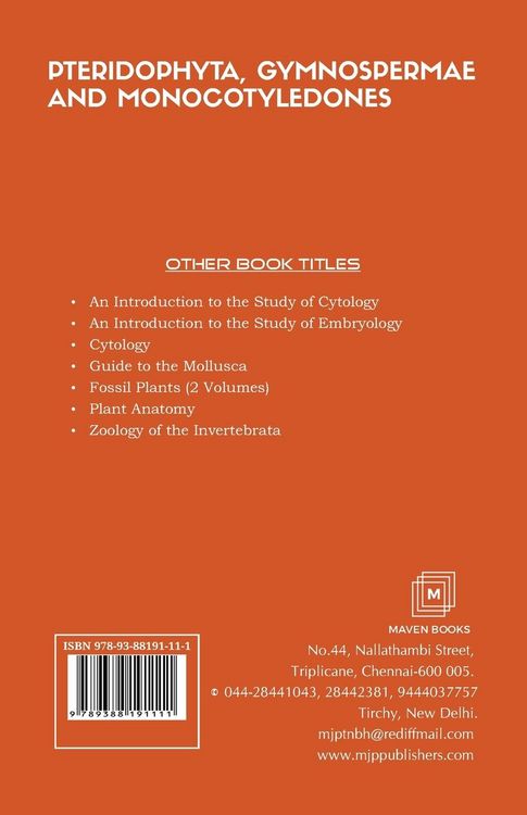 Produktbild: Pteridophyta, Gymnospermae and Monocotyledones