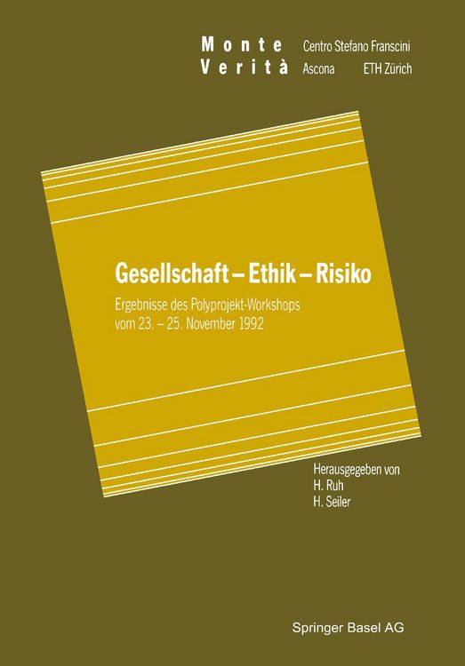 Produktbild: Gesellschaft &mdash; Ethik &mdash; Risiko