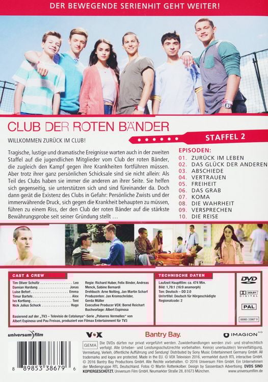 Produktbild: Club der roten Bänder - Staffel 2 [3 DVDs]