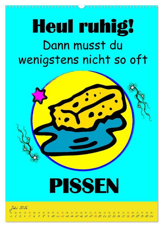 Produktbild: L&auml;uft&acute;s noch nicht beschissen genug? Dann hilft der Anti-Gl&uuml;cks-Kalender! (hochwertiger Premium Wandkalender 2026 DIN A2 hoch), Kunstdruck in Hochglanz