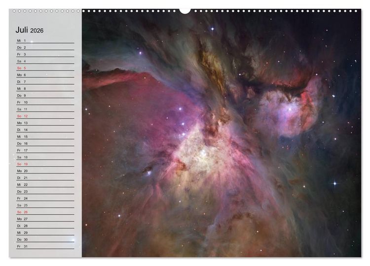 Produktbild: Universum. Farbenpracht der Gasnebel (Wandkalender 2026 DIN A2 quer), CALVENDO Monatskalender