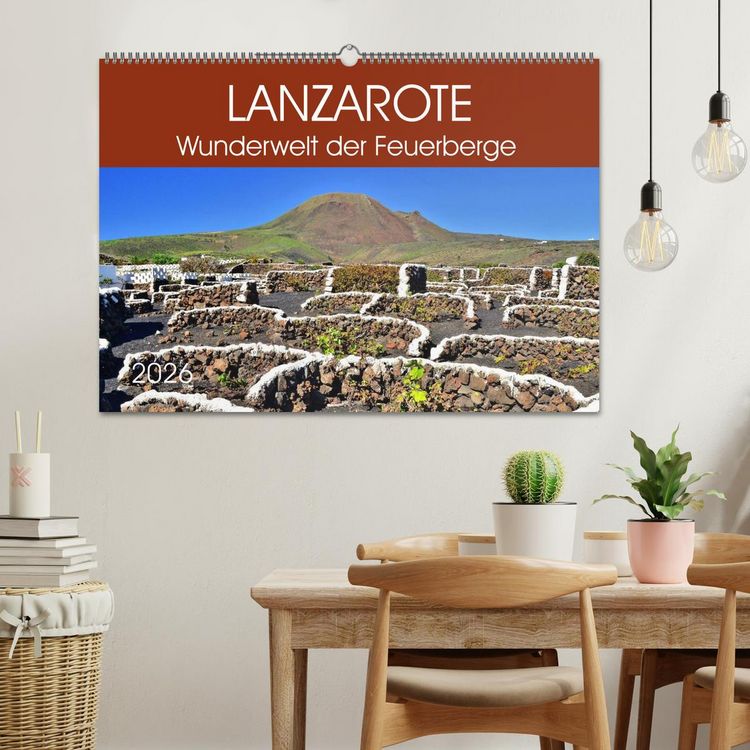Produktbild: Lanzarote. Wunderwelt der Feuerberge (Wandkalender 2026 DIN A2 quer), CALVENDO Monatskalender