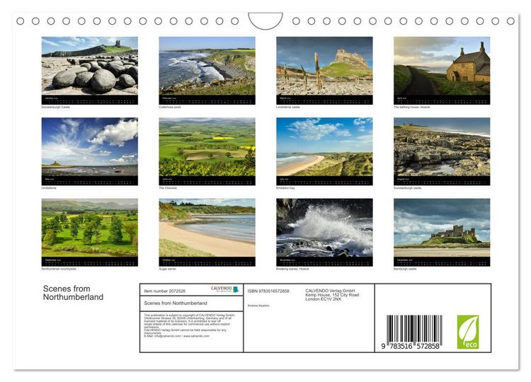 Produktbild: Scenes from Northumberland (Wall Calendar 2026 DIN A4 landscape), CALVENDO 12 Month Wall Calendar