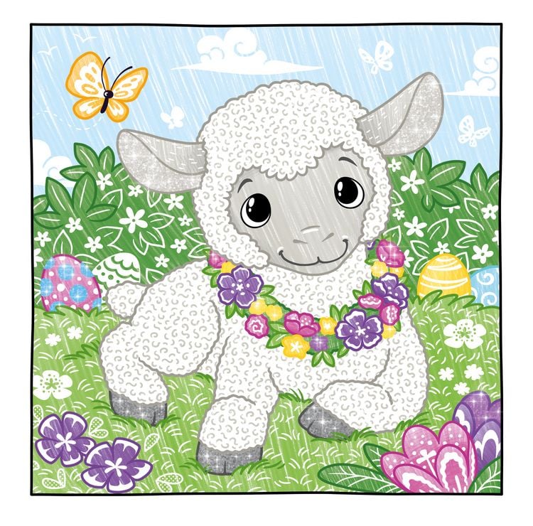Produktbild: Glitzer Zauberpapier Malbuch Kunterbunte Ostern