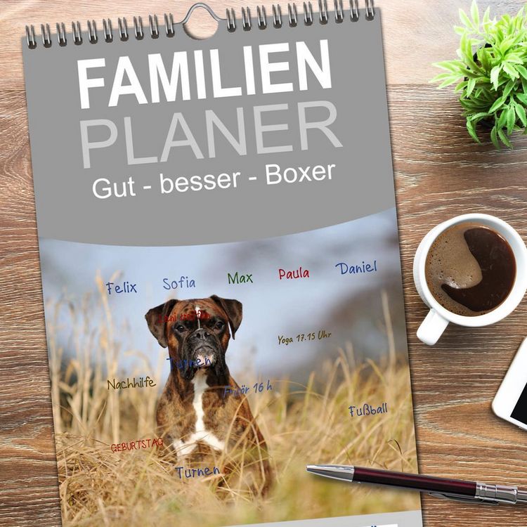 Produktbild: Familienplaner 2026 - Gut - besser - Boxer mit 5 Spalten (Wandkalender, 21 x 45 cm) CALVENDO