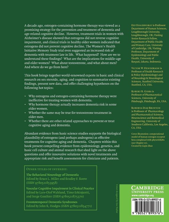 Produktbild: Hormones, Cognition and Dementia
